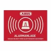 ABUS AU1423 WARNAUFKLEBER ?ALARMSYSTEM? ROT, WEISS (LXH) 74 MM X 52,5 MM 5